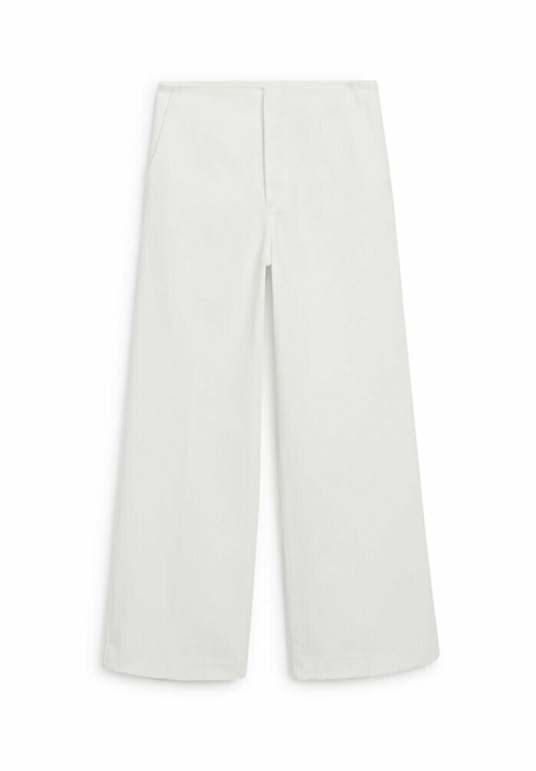 Massimo Dutti Massimo Dutti HIGH-WAIST FLARED - Trousers - white 50% Rabatt mit kostenlosem Versand