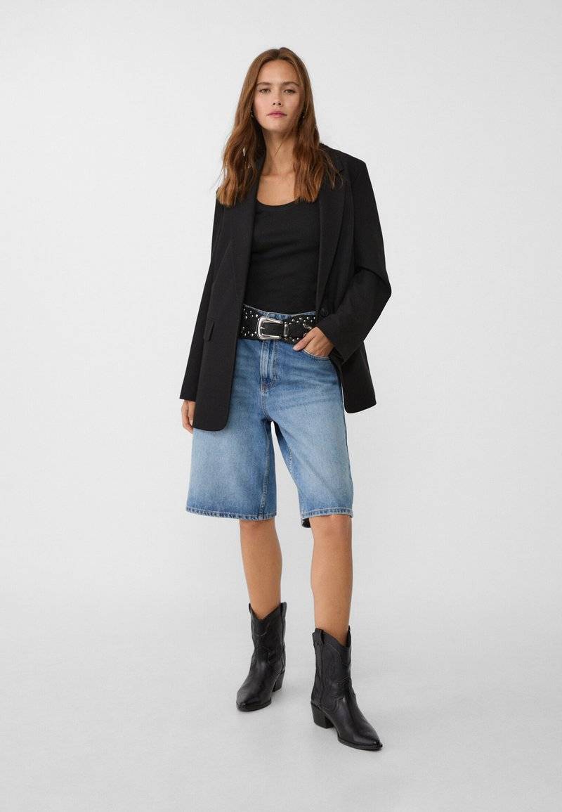 Stradivarius Stradivarius REGULAR FIT - Short coat - black Verkauf