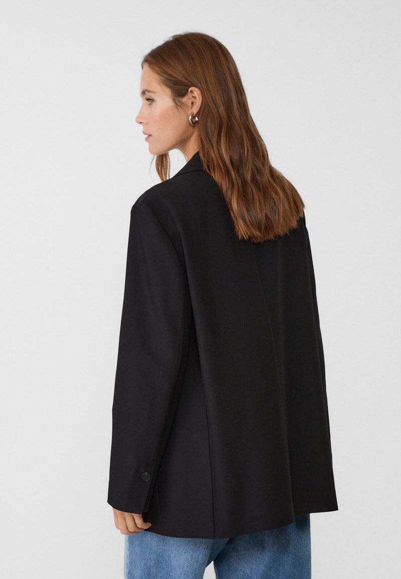 Stradivarius Stradivarius REGULAR FIT - Short coat - black Verkauf