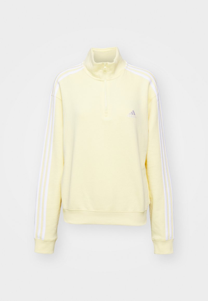 adidas Sportswear adidas Sportswear ESSENTIALS 3-STRIPES QUARTER ZIP - Sweatshirt - almost yellow Hotsell