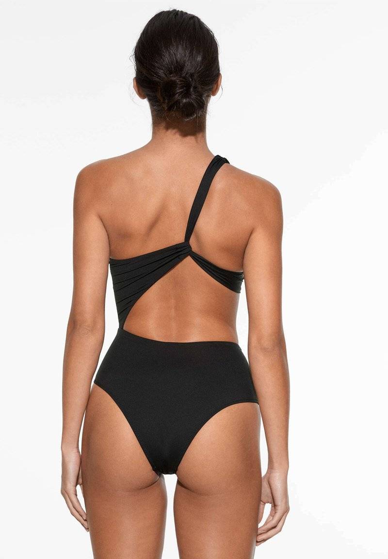 OYSHO OYSHO ASYMMETRIC - Swimsuit - black Meist gekauft