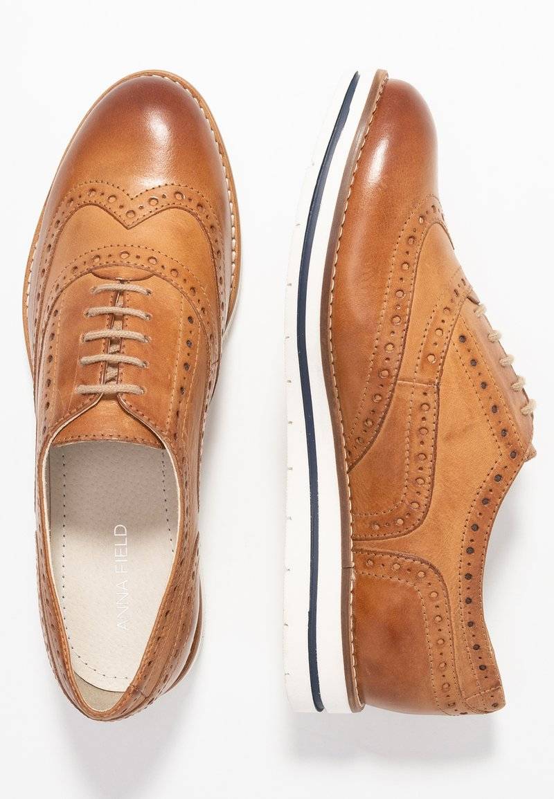 Anna Field Anna Field LEATHER - Casual lace-ups - cognac Top Angebot