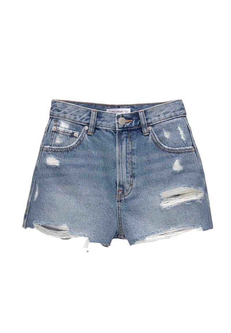 PULL&BEAR PULL&BEAR Denim shorts - blue denim Discount Store für neue Produkte