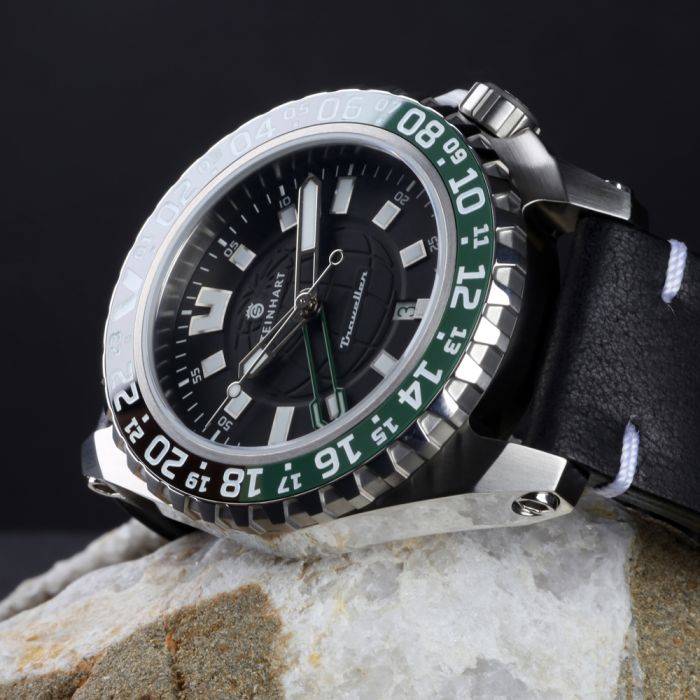 Steinhart TRAVELLER GMT green Taucheruhr Top Angebot