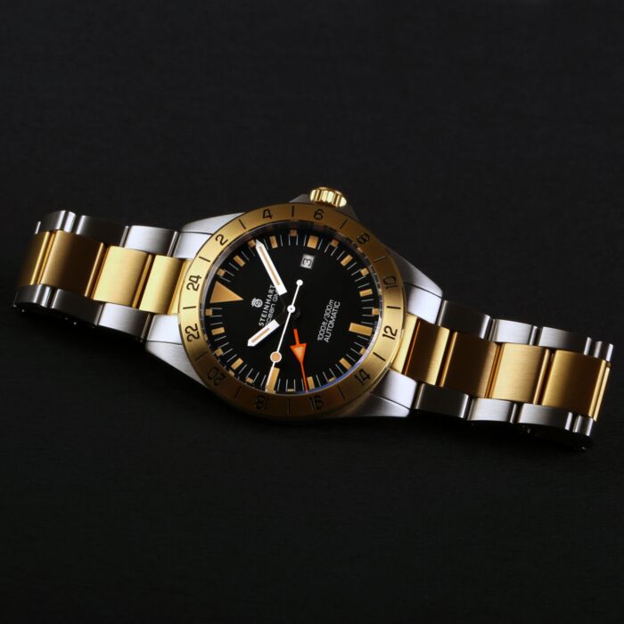 Steinhart Ocean One vintage GMT two-tone Kostenlose Rückgabe
