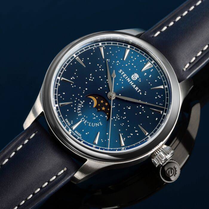 Steinhart Marine 42 Moon Phase Starry Night Super Rabatt