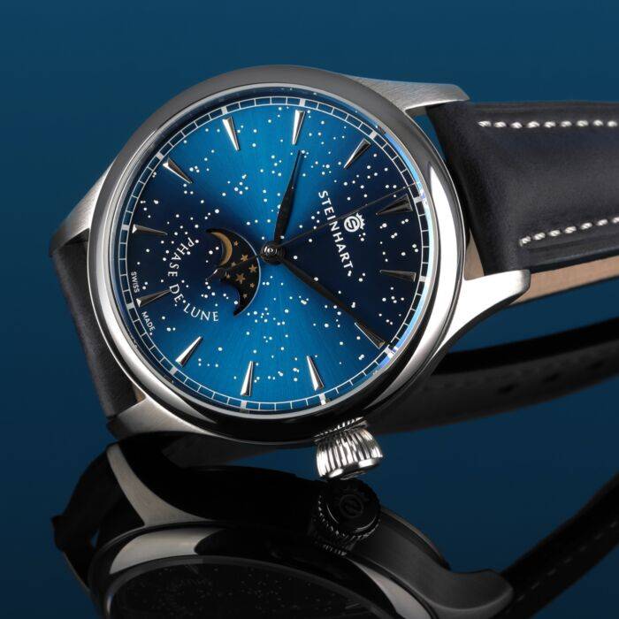 Steinhart Marine 42 Moon Phase Starry Night Super Rabatt