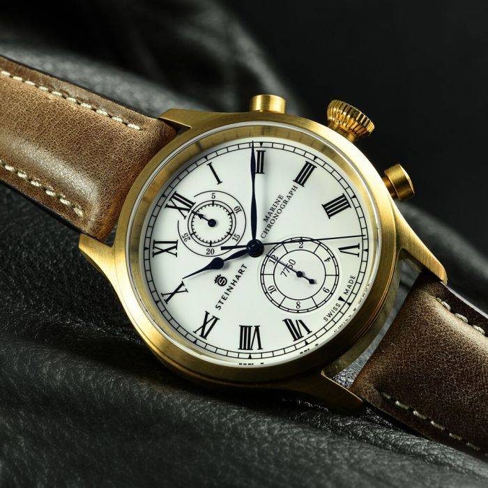 Steinhart Marine-Chronograph Bronze Premium Römisch Begrenzt auf 3 Tage
