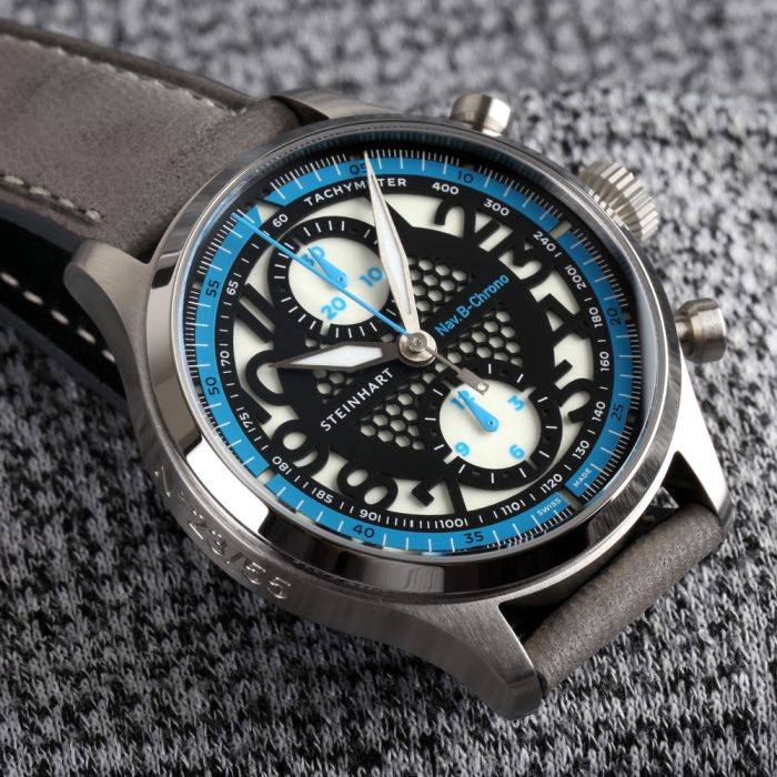 Steinhart NAV.B-CHRONO 42 SKELETON blue Rabatte dieses Monats