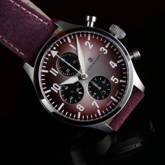 Steinhart Pilot Chronograph 42 red SUMMER EDITION Rabatt