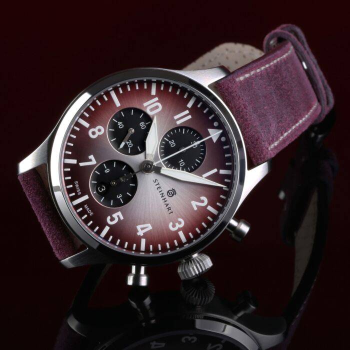 Steinhart Pilot Chronograph 42 red SUMMER EDITION Rabatt
