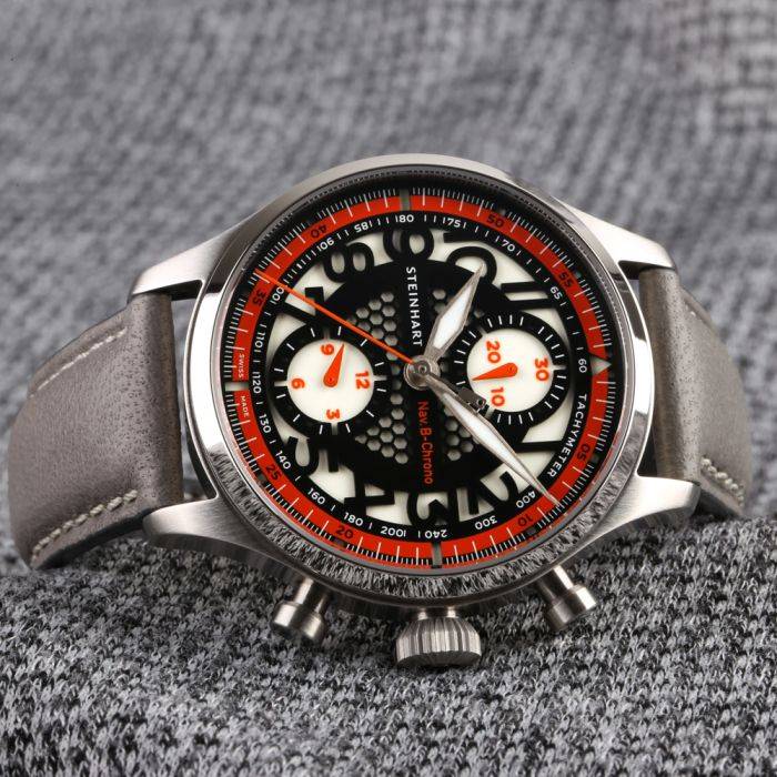 Steinhart NAV.B-CHRONO 42 SKELETON orange Begrenztes Angebot