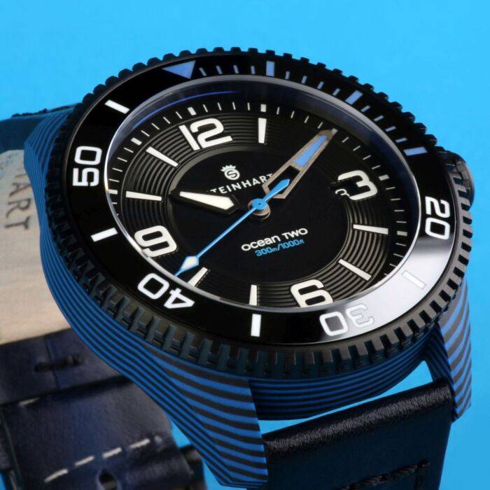 Steinhart Ocean 2 premium Carbon Blue Taucheruhr Sonderangebot