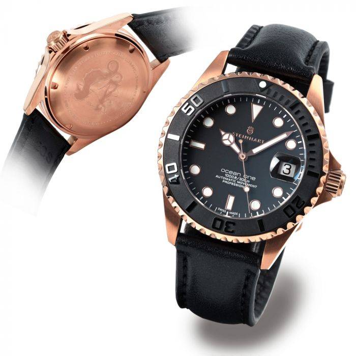 Steinhart Ocean 39 PINK-GOLD Ceramic Taucheruhr Flash Sale