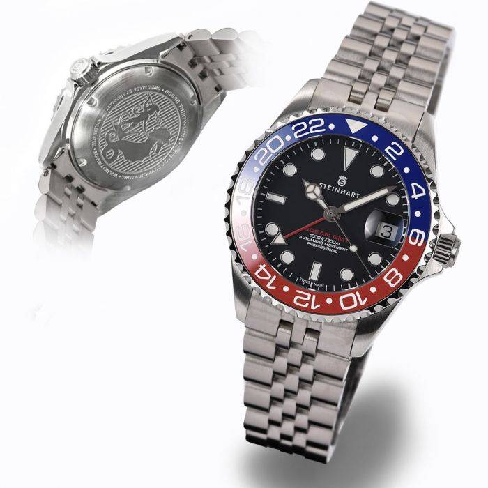 Steinhart Ocean 39 GMT.2 BLUE-RED Ceramic Taucheruhr Black Friday