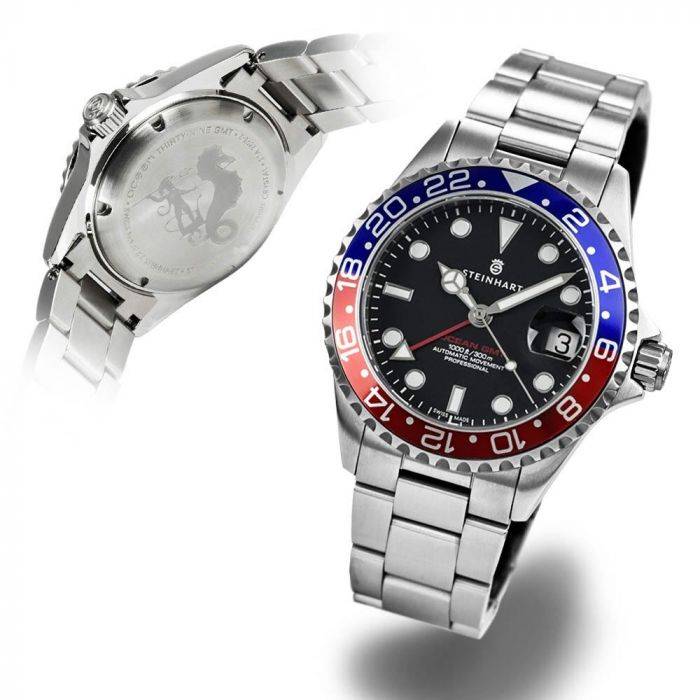 Steinhart Ocean 39 GMT BLUE-RED Taucheruhr Cyber Monday