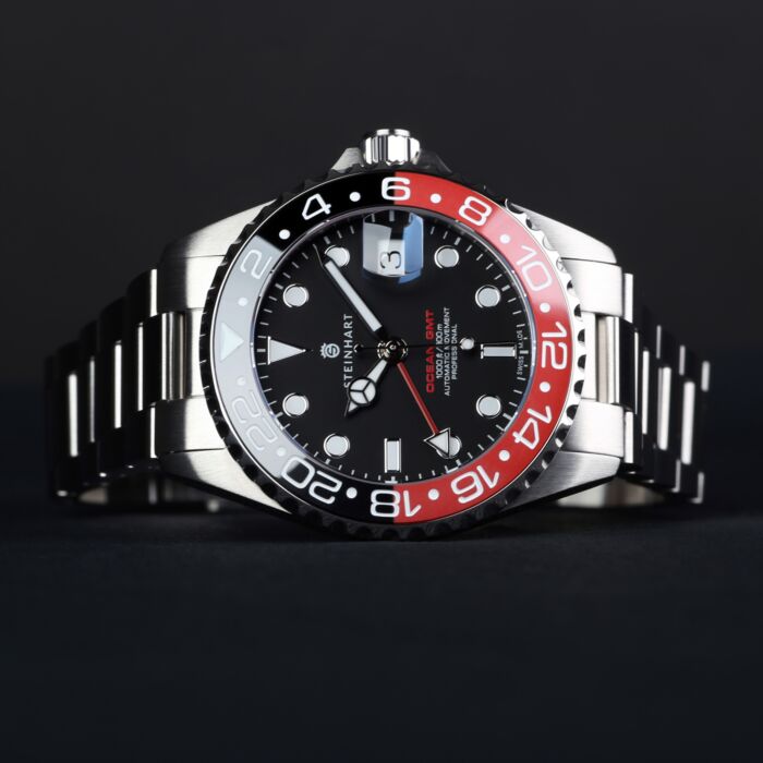 Steinhart Ocean 39 GMT BLACK-RED Ceramic Taucheruhr Vatertagsangebot