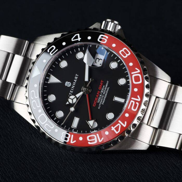 Steinhart Ocean 39 GMT BLACK-RED Ceramic Taucheruhr Vatertagsangebot