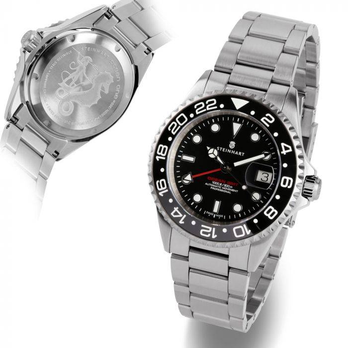 Steinhart Ocean One GMT BLACK Ceramic Taucheruhr Lagerräumung