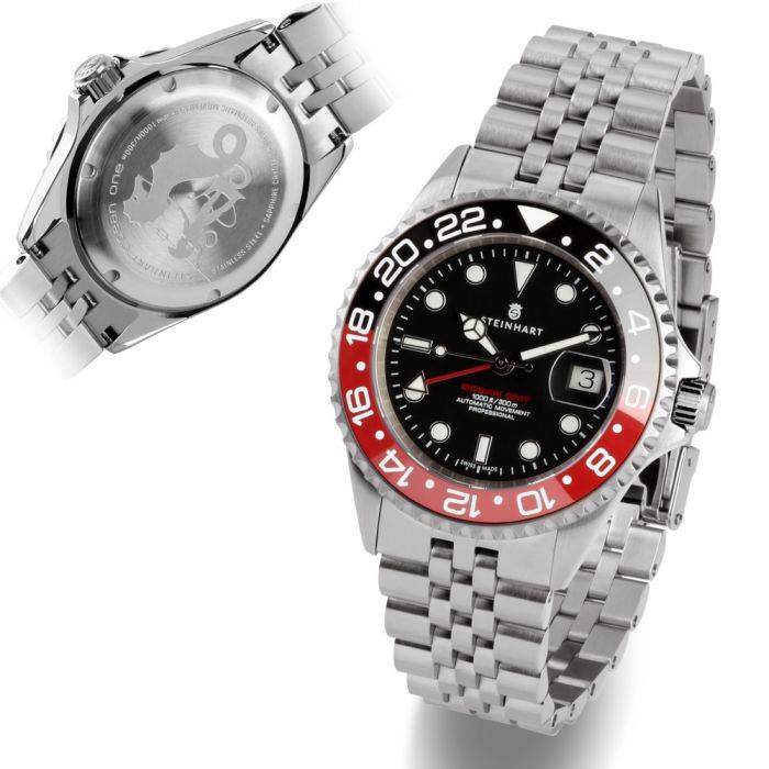 Steinhart Ocean One GMT BLACK-RED. 2 Ceramic Taucheruhr Online Outlet