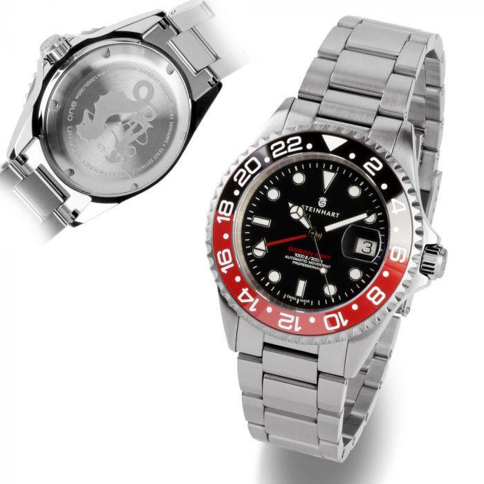 Steinhart Ocean One GMT BLACK-RED Ceramic Taucheruhr Zeitlich begrenztes Angebot