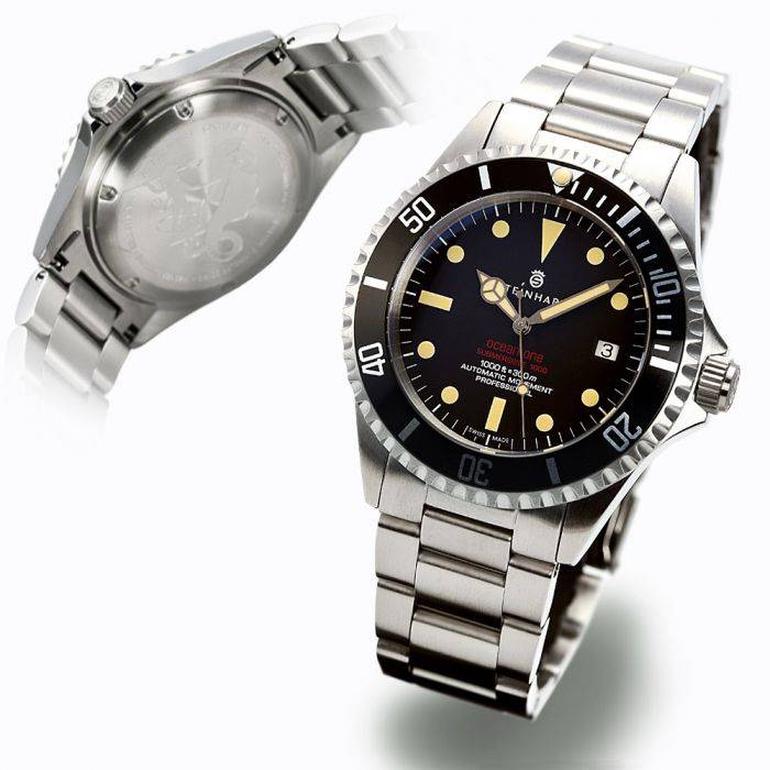 Steinhart Ocean One vintage RED Taucheruhr Kostenlose Rückgabe