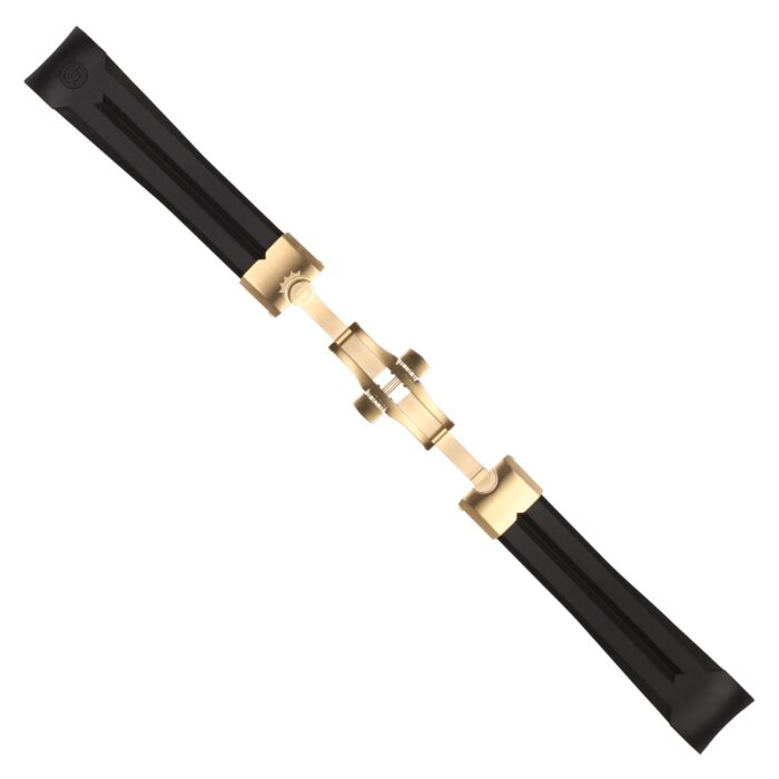 Steinhart Kautschukband neu 22x18 mm für Ocean 42 mit Schließe gelbgold im Angebot
