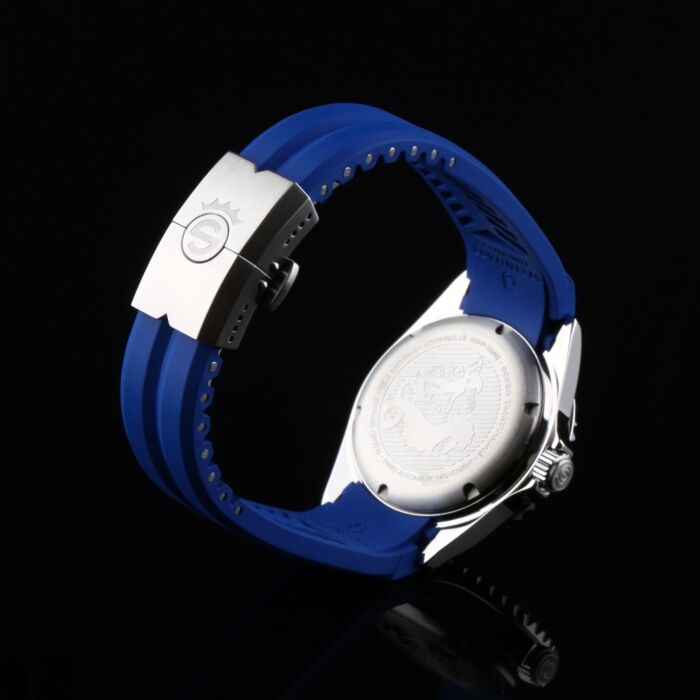 Steinhart Kautschukband blau 20x16 mm für Ocean 39 mit Schließe Stahl Sonderangebot