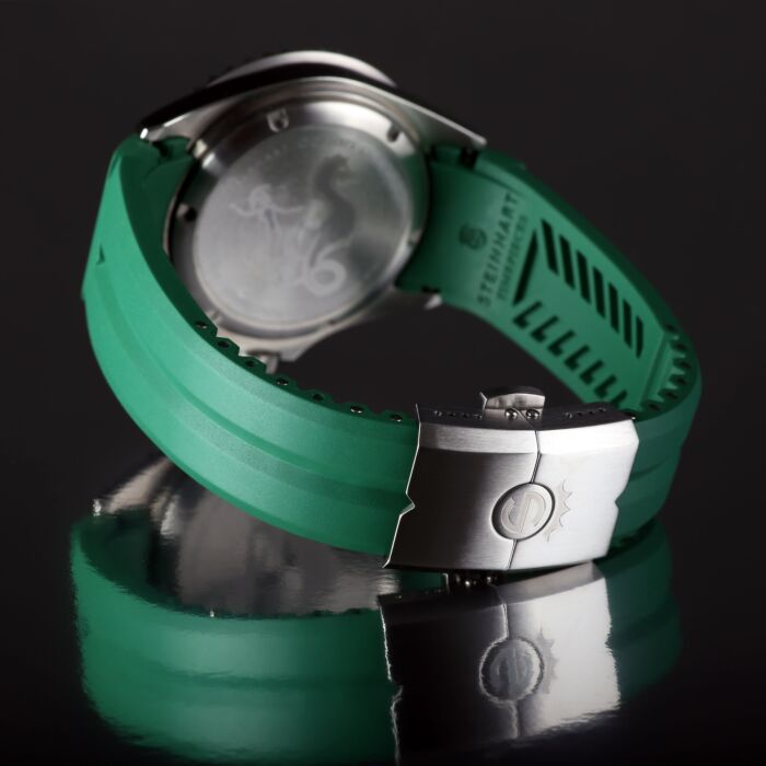 Steinhart Kautschukband grün 22x18 mm für Ocean 42 und Ocean 44 mit Schließe Stahl Super Rabatt